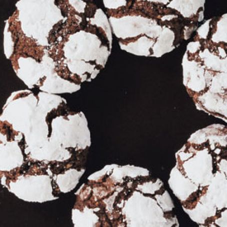Chocolate Hazelnut Crinkle Cookies