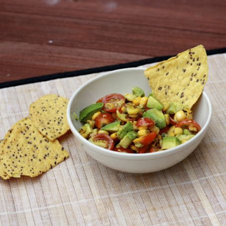 Corn, Avocado, and Tomato Salad with Honey Lime Vinaigrette