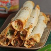 Baked Chicken and Spinach Flautas