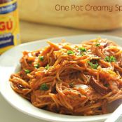 One Pot Creamy Spaghetti and Sausage