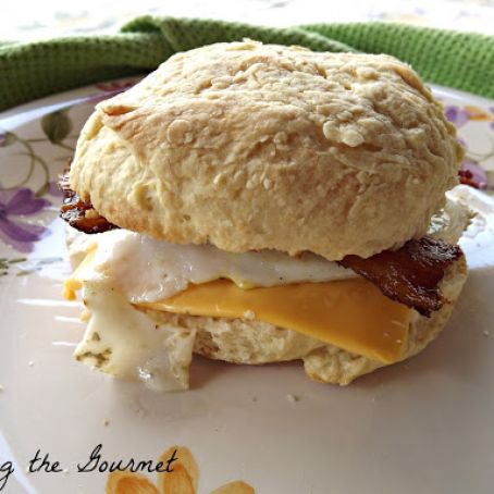 Homemade Bacon Egg and Cheese Biscuit