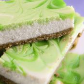 Key Lime Swirl Cheesecake Bars