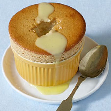 Caramel Soufflés with Ginger Crème Anglaise