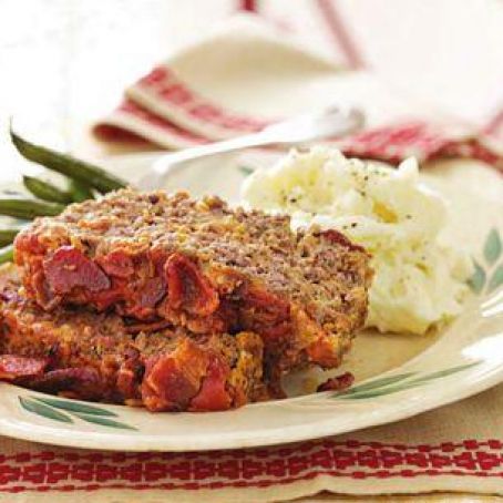 Cheesy Beef & Bacon Burger Meatloaf