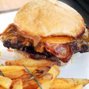 Peanut Butter and Jelly Bacon Cheeseburger