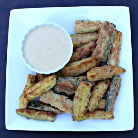 Baked Zucchini Fries with Bloomin’ Onion Dipping Sauce (Grain Free) | Primally Inspired