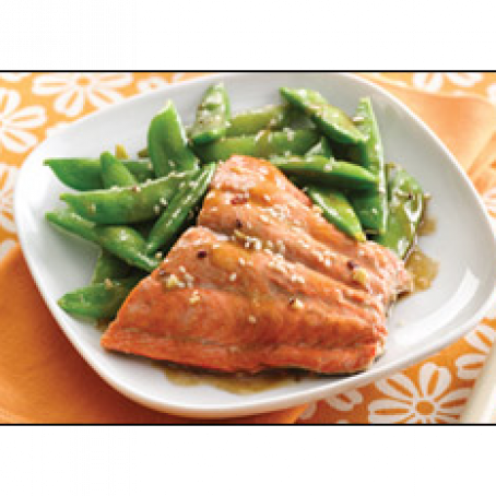 SESAME SALMON & SNAP PEAS IN FOIL