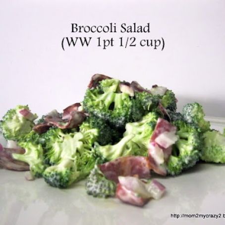 Sides, Salads: Broccoli Salad (WW 1pt -1/2 Cup)