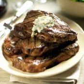 Grilled Steaks with Gorgonzola Butter