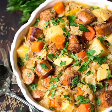 Instant Pot Kielbasa and Sauerkraut