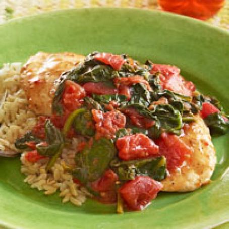 Quick Chicken & Spinach Skillet