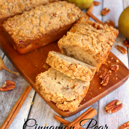 Cinnamon Pear Quick Bread