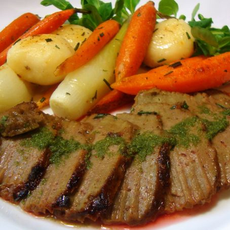 Roast Mock Lamb (Seitan) with English Mint Sauce