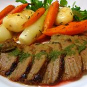 Roast Mock Lamb (Seitan) with English Mint Sauce