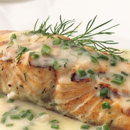 Grilled Salmon with Lemon-Herb Butter Sauce