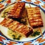 Fried Mozzarella Sandwich Skewers