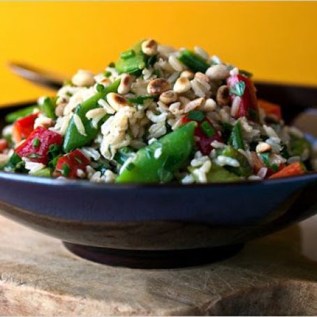 BASMATI RICE SALAD w/RSTD POBLANOS & CUMIN