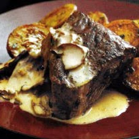 Beef Tenderloin with Wild Mushroom Cream Sauce