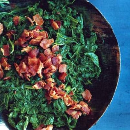 MUSTARD GREENS w/CHIPOTLE & BACON