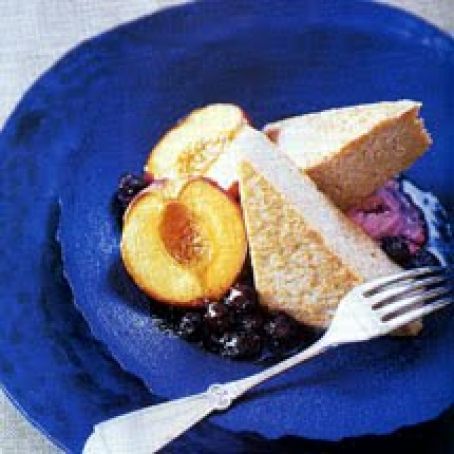 Sweet Marscarpone Polenta with Roasted Nectarines