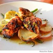 Crispy Lemony Chicken Roasted with Potatoes