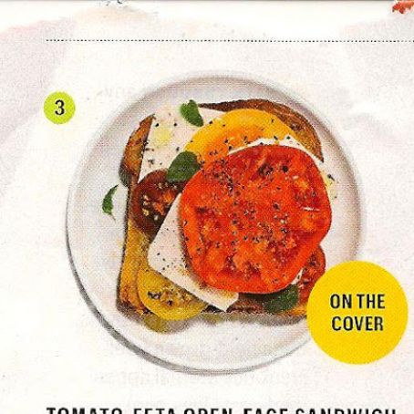 Tomato-Feta Open Face Sandwich