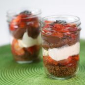 Layers of Love Angel Food Trifle with Strawberries, Cream and Chocolate by Ryan Hutmacher