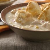 Chicken Chowder with Biscuit Dunkers for Two