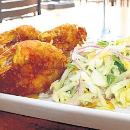 Tommy Bahama’s Coconut Shrimp with Island Slaw