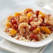 Shrimp with Peach 'Salsa'