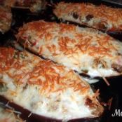 BERENJENA RELLENA DE JAMON Y QUESO