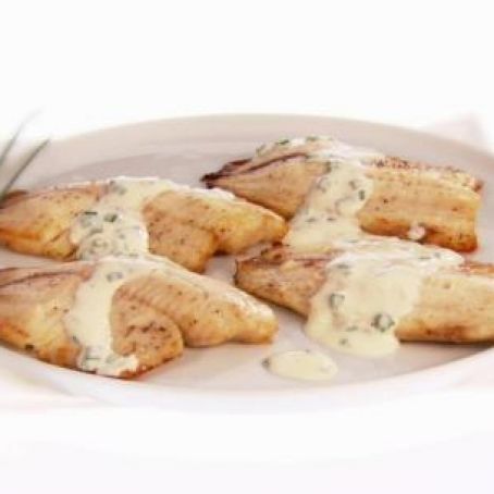 Tilapia - Broiled with Mustard-Chive Sauce