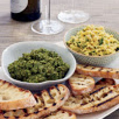 Broccoli Rabe Pesto Bruschetta