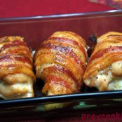 Bacon Wrapped Cream Cheese Stuffed Chicken Breast