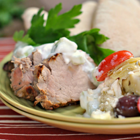 Greek Pork Tenderloin + Weekly Menu