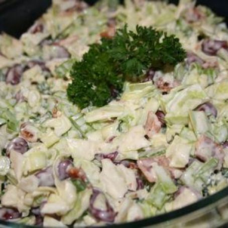 Cole Slaw With Beans and Bacon