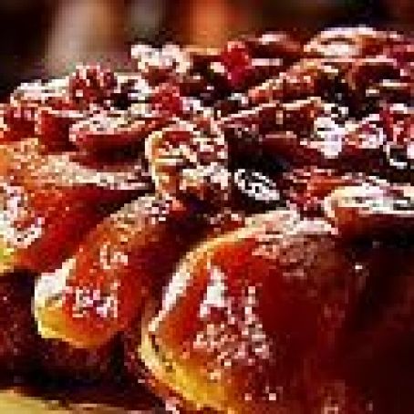 Upside-Down Apple French Toast with Cranberries and Pecans