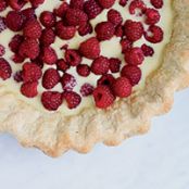 Raspberry-Brown Butter Custard Pie