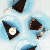 CHOCOLATE TART WITH CHOCOLATE CHIP COOKIE CRUST