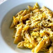 Yellow Squash Penne in Buttery Parmesan Sauce