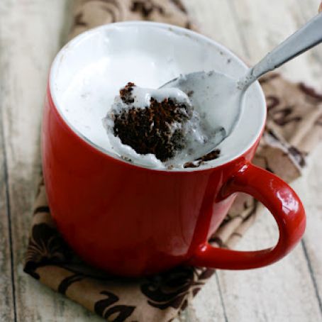 Chocolate Fluffernutter Mug Cake