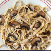 Fettuccine with Mushroom Alfredo