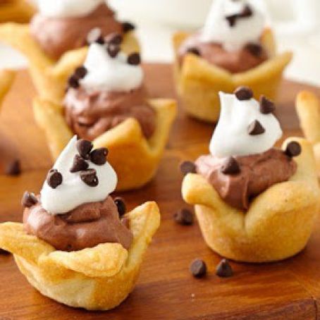Mini French Silk Crescent Pies