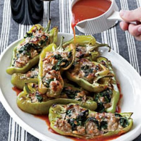 Spinach-and-Sausage-Stuffed Peppers