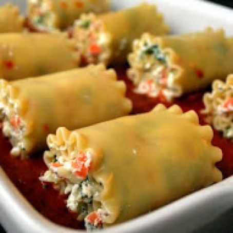 Havarti Vegetable Lasagna Rolls