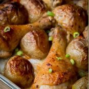 Roasted Chicken Legs and Potatoes