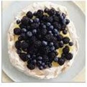 Pavlova with Lemon Curd & Blueberries