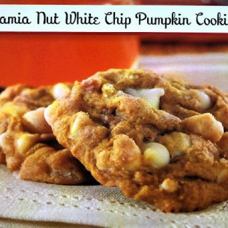 Macadamia Nut White Chip Pumpkin Cookies