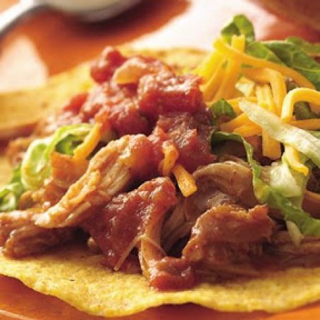 Slow-Cooker Mexican Chicken Tostadas