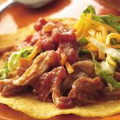 Slow-Cooker Mexican Chicken Tostadas